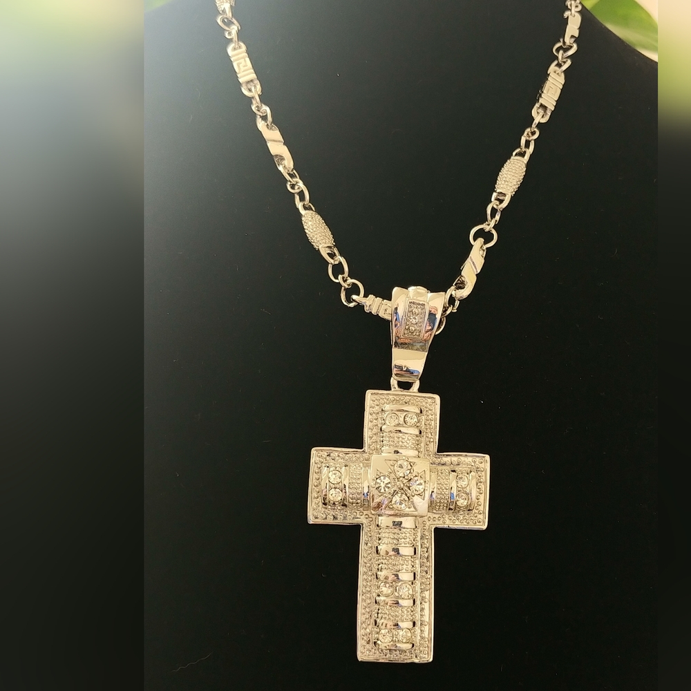 Silver Cross Pendant Necklace